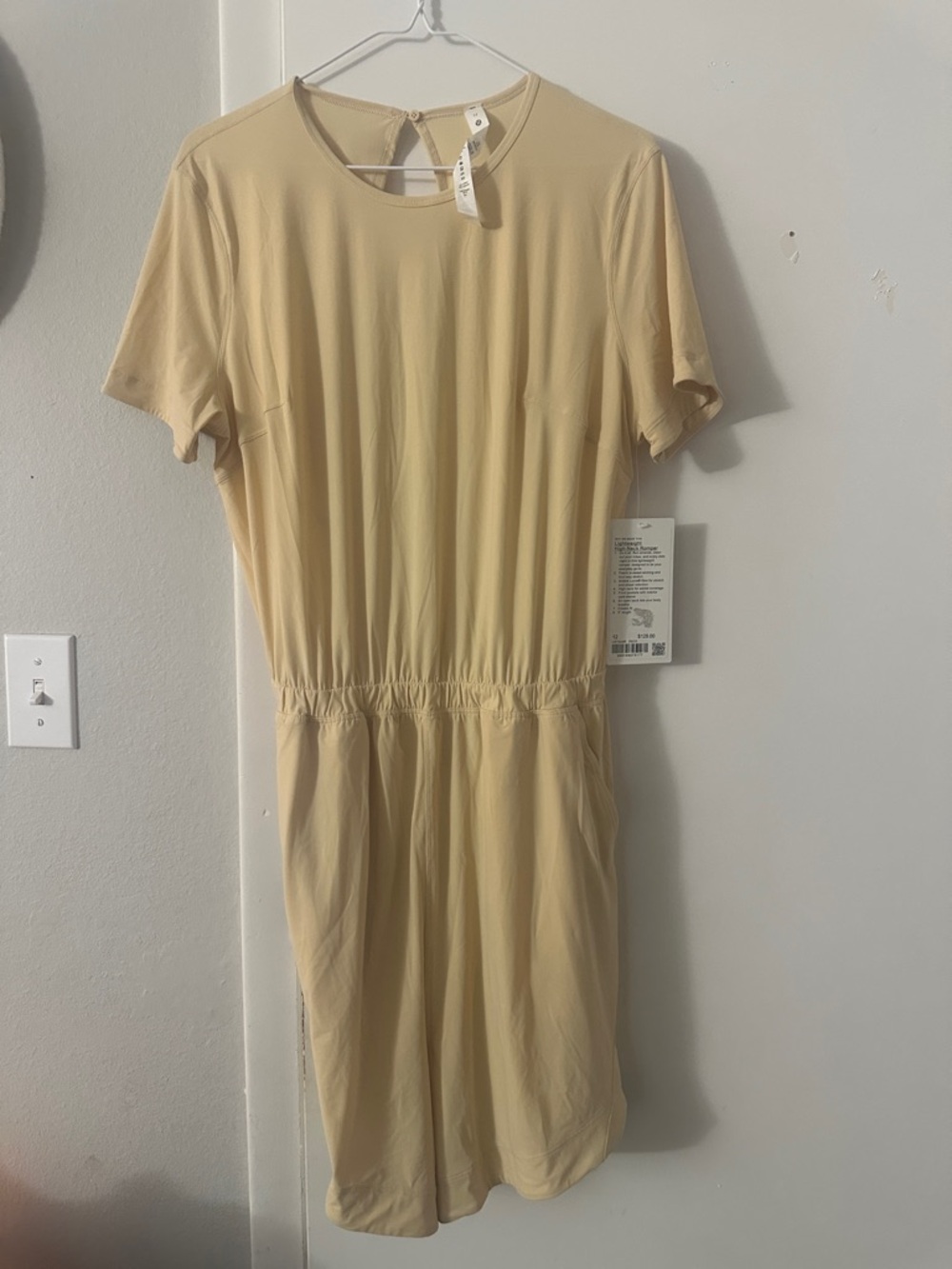 lululemon athletica Short-Sleeve Beige Romper